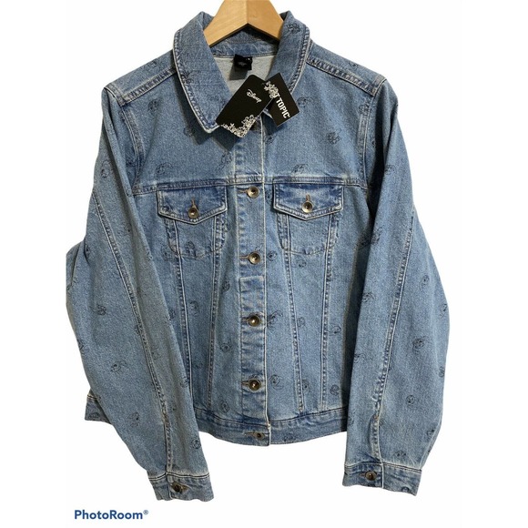 Disney Jackets & Blazers - Hot Topic Disney Lili & Stitch Jean Jacket Plus SZ
